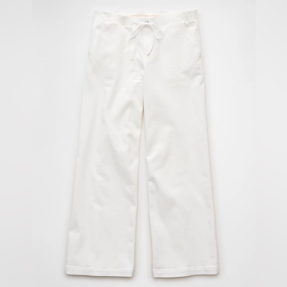 AE Stretch Low-Rise Ultra Wide-Leg Pull-On Jean white XS - Picture 3 of 8